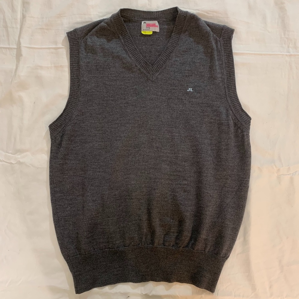 J. Lindeberg Merino Wool V Neck Sweater Vest